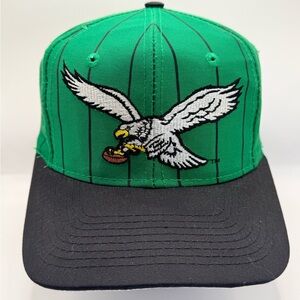 Vintage Rare Philadelphia Eagles DrewPearson Pinstripe Kelly Green NFL Snapback